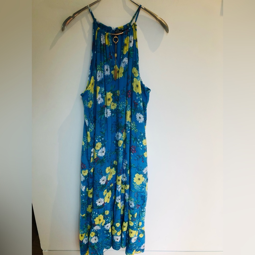 Floral Tiered Maxidress with Jewelry size M/L